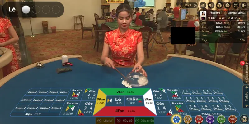 Fantan tại DG Casino mang đến trải nghiệm thú vị